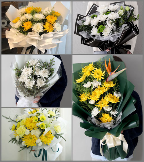 山东济宁邹城市中心店镇石柱厂村白事花束代送